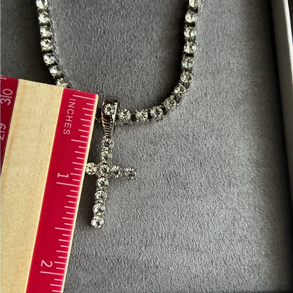 Silver Cross Pendant Necklace
